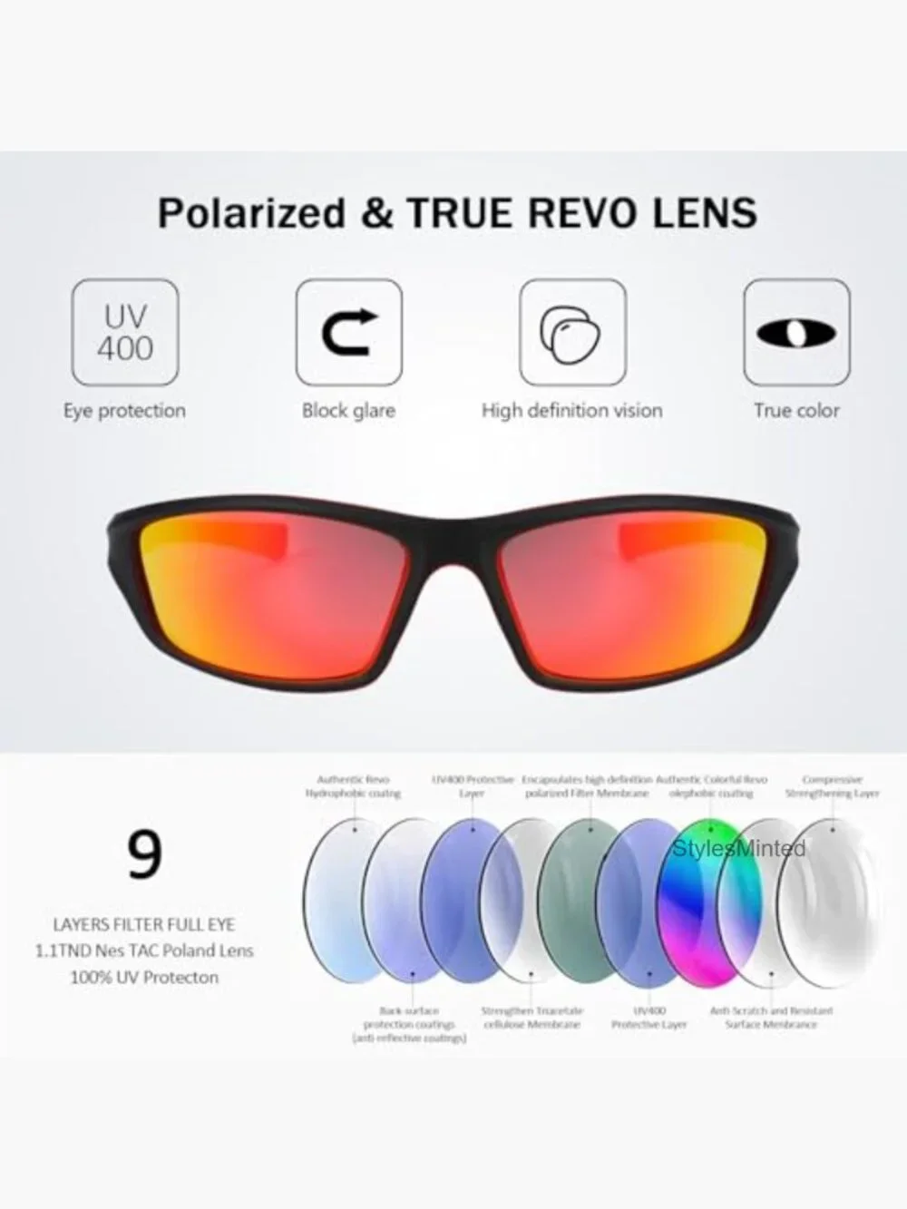 4 Pack Polarized Sunglasses UV Protection Driving Sports